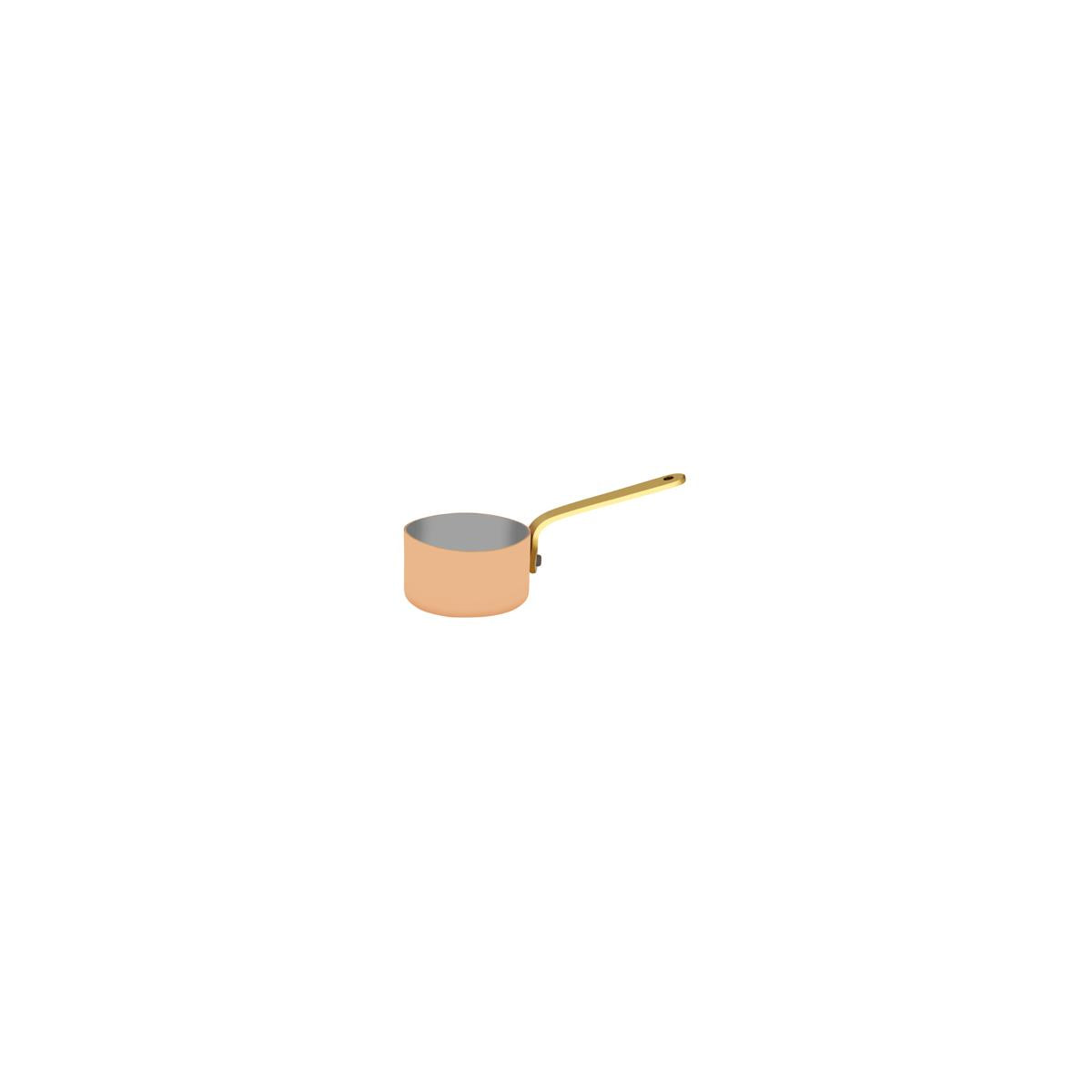 MINI-07940 - Chef Inox Miniature Copper W Brass Hdl 50x30mm (Sold in sets of 6)