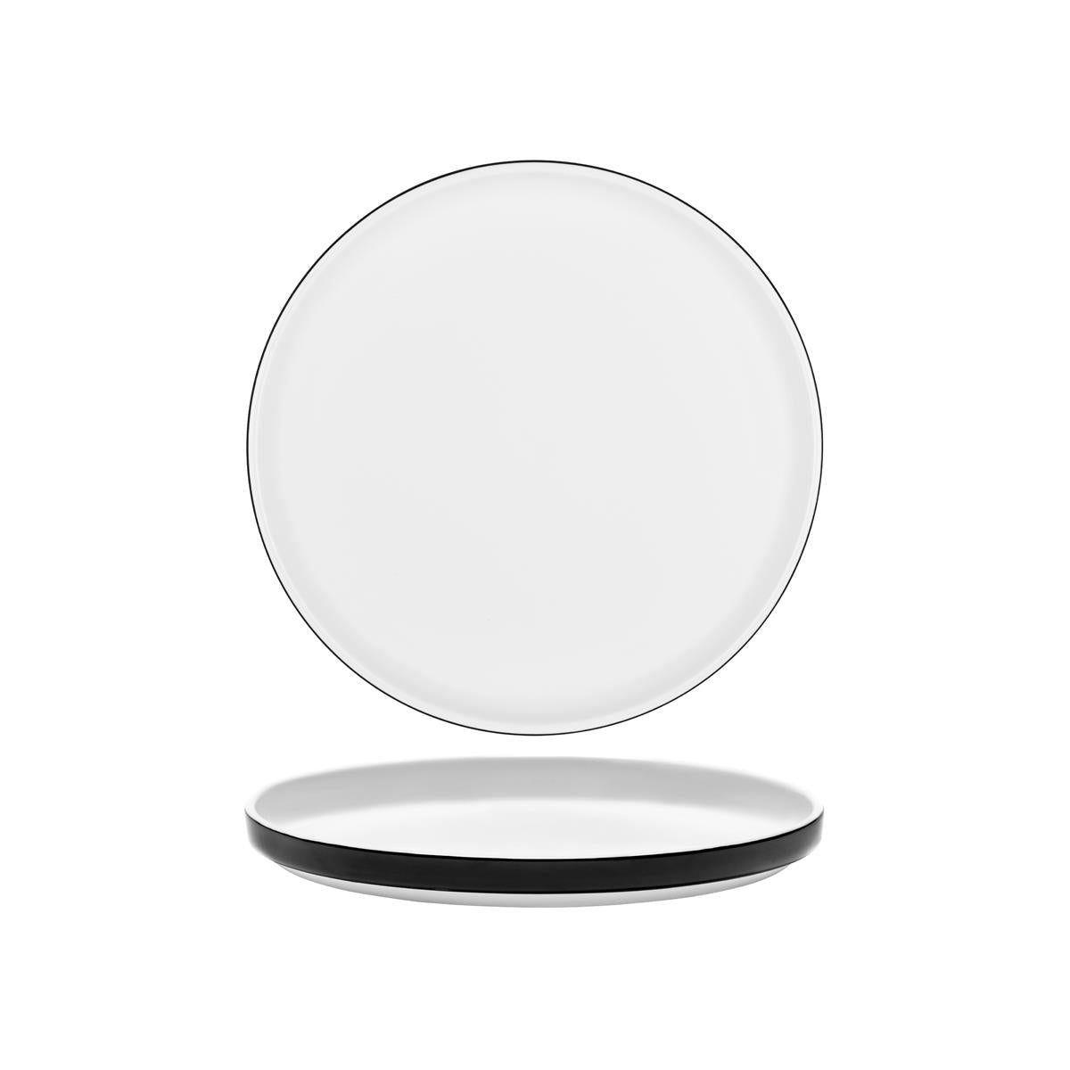 Serax Passe Partout Low Round Plate 260X25Mm Black Glazed