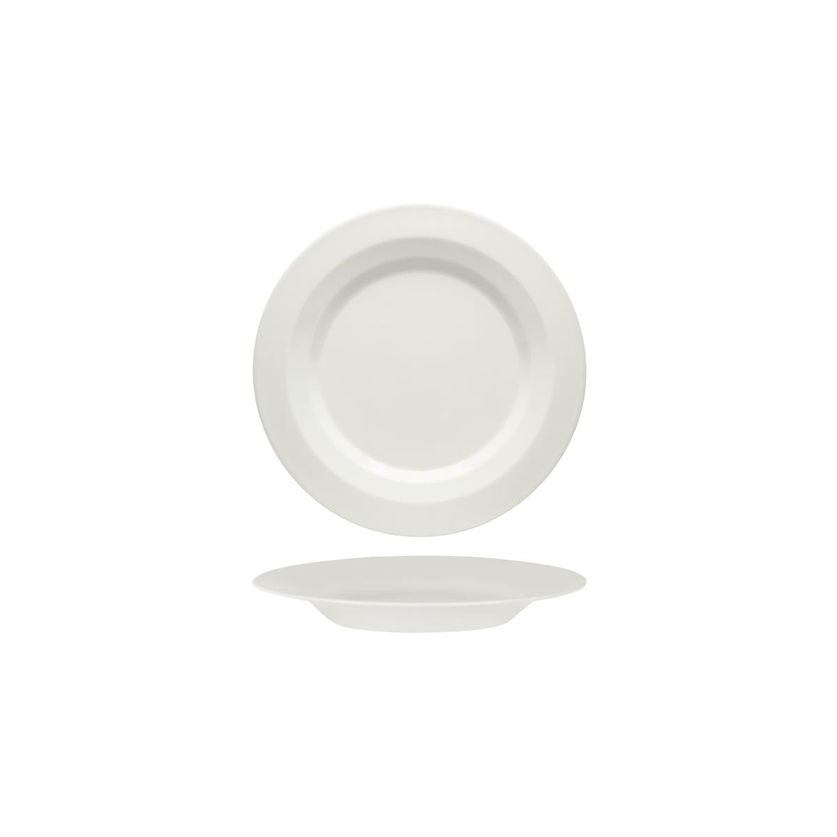 Schonwald Allure Round Plate Flat w/Rim - White (Sold in sets of 12)