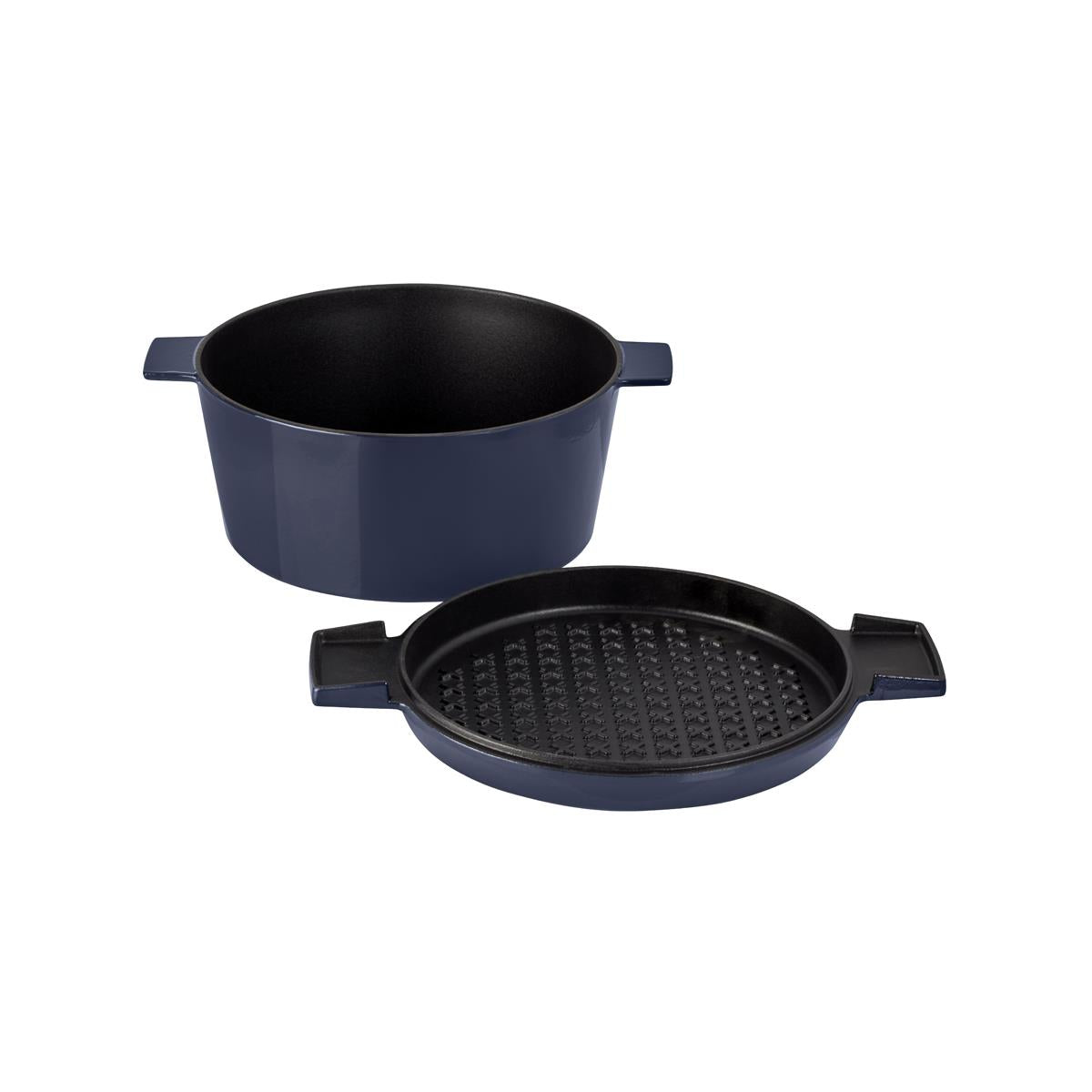SR42370 - Stanley Rogers Cast Iron French Oven Mid Blue 280Mm