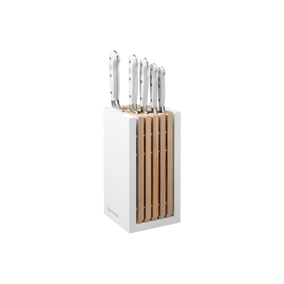 Wusthof Classic White Knife Block Set 6Pc W/Bread (109027050