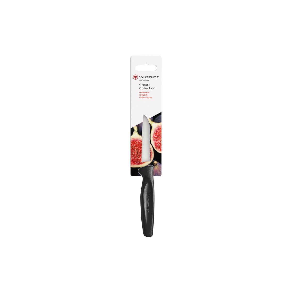 Wusthof Create B/Nose Paring Knife 80mm Blk H/Sell (11453003