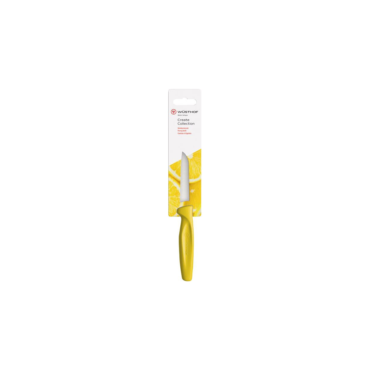 Wusthof Create B/Nose Paring Knife 80mm Yellow H/Sell (11453