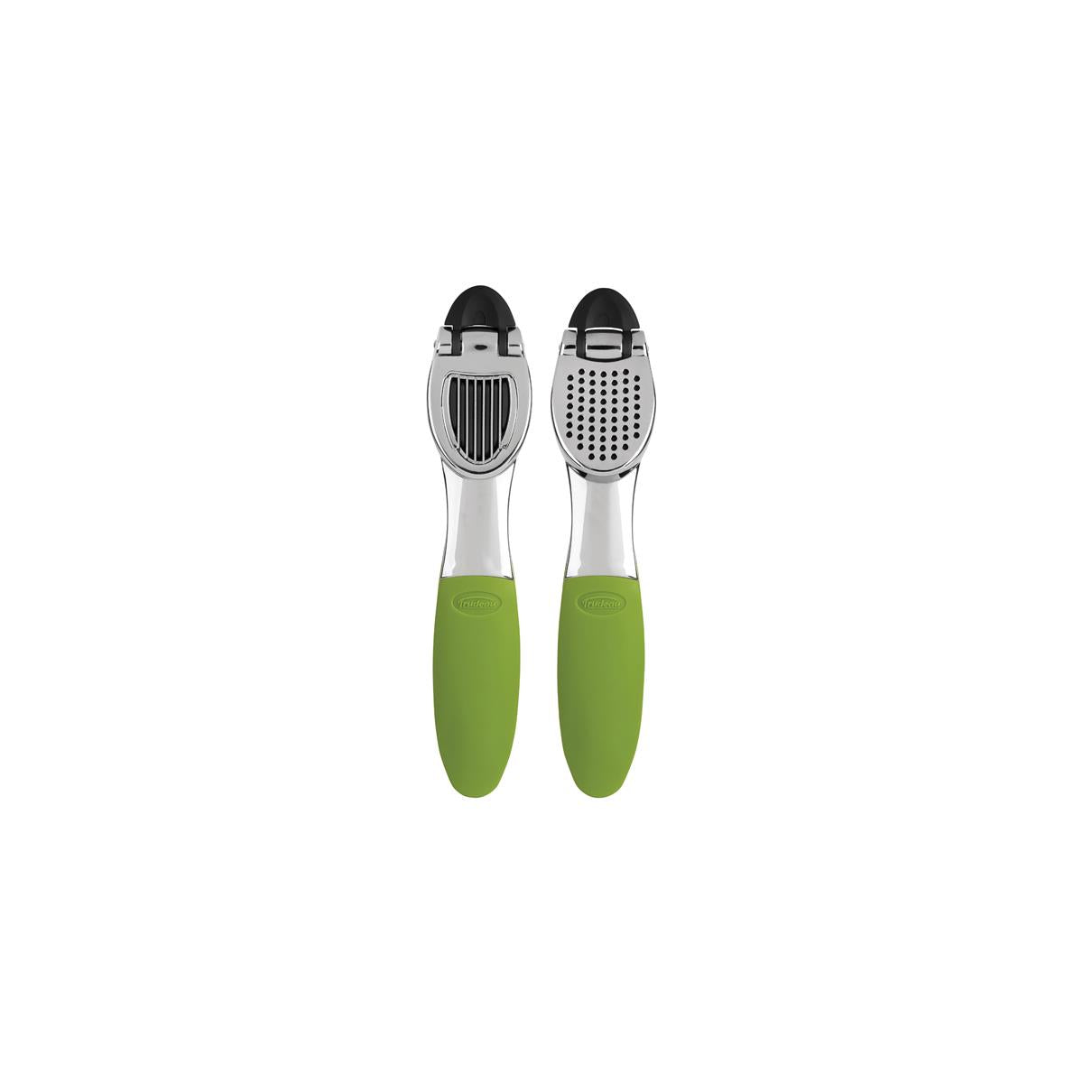 TRUTR990003 - Trudeau Garlic Duo Press & Slice W/Green Handles (Sold in sets of 6)