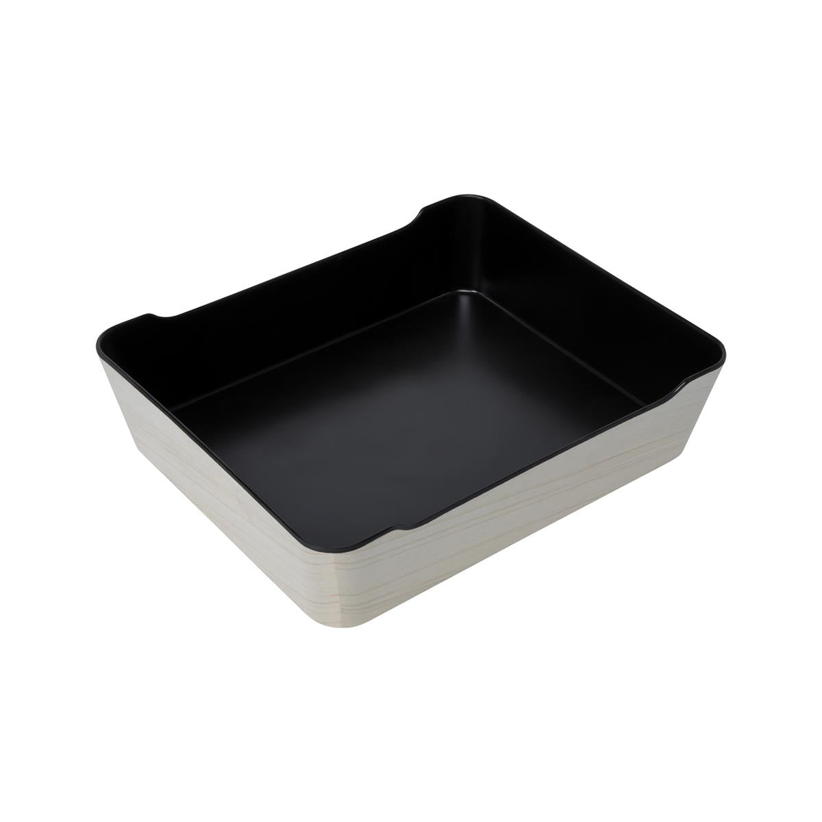 46380 - Zicco Melamine Bento Tray Box Whitewash 290x240x70mm (Sold in sets of 6)