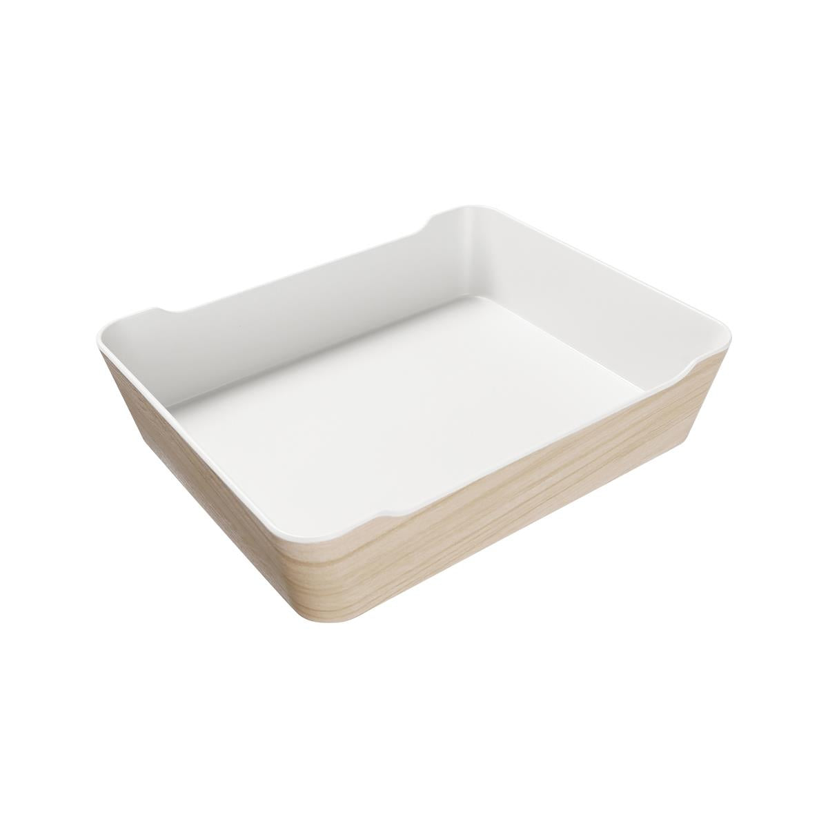 46380 - Zicco Melamine Bento Tray Box Whitewash 290x240x70mm (Sold in sets of 6) - Image 2