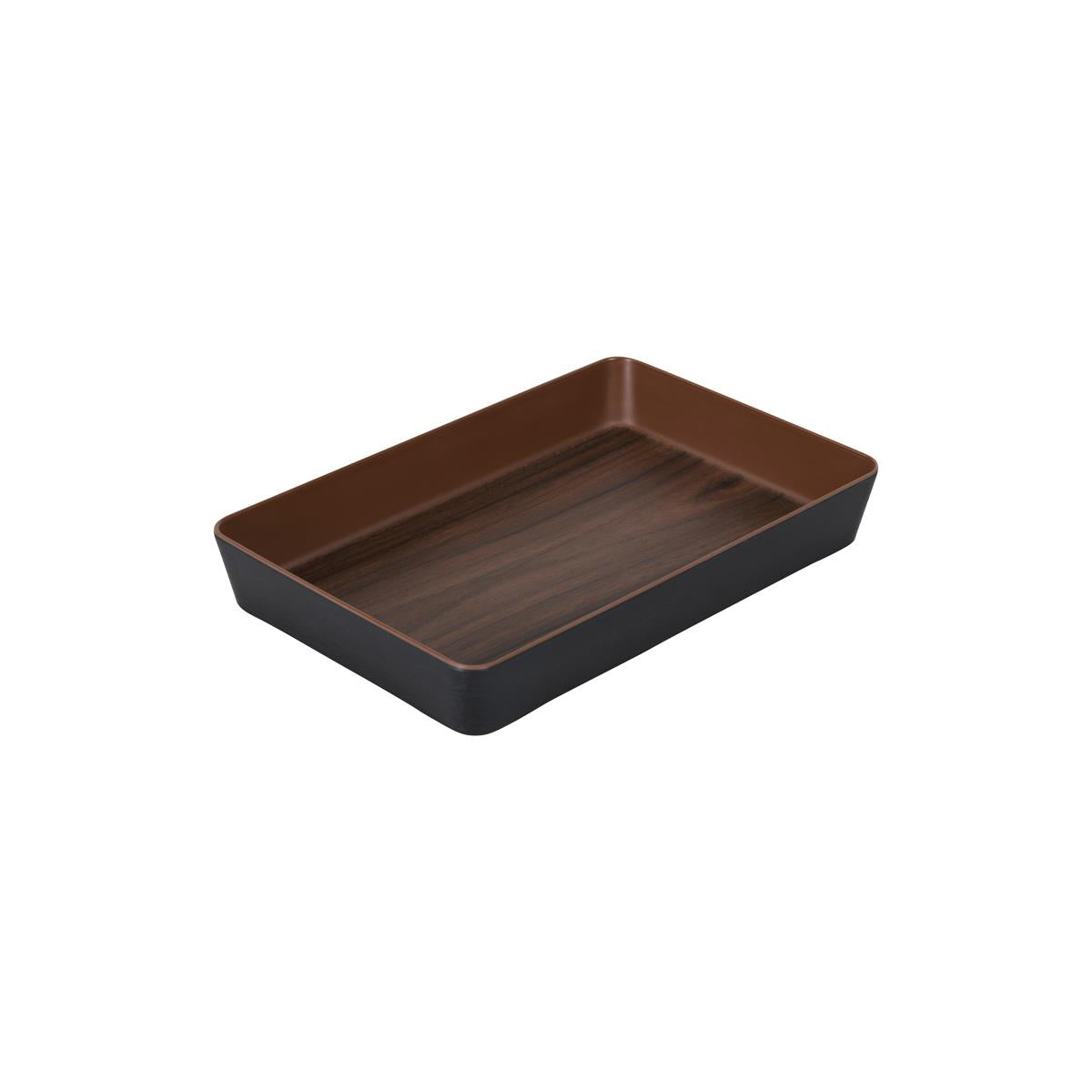 46391 - Zicco Melamine Inroom Bento Tray Blk (Sold in sets of 6)