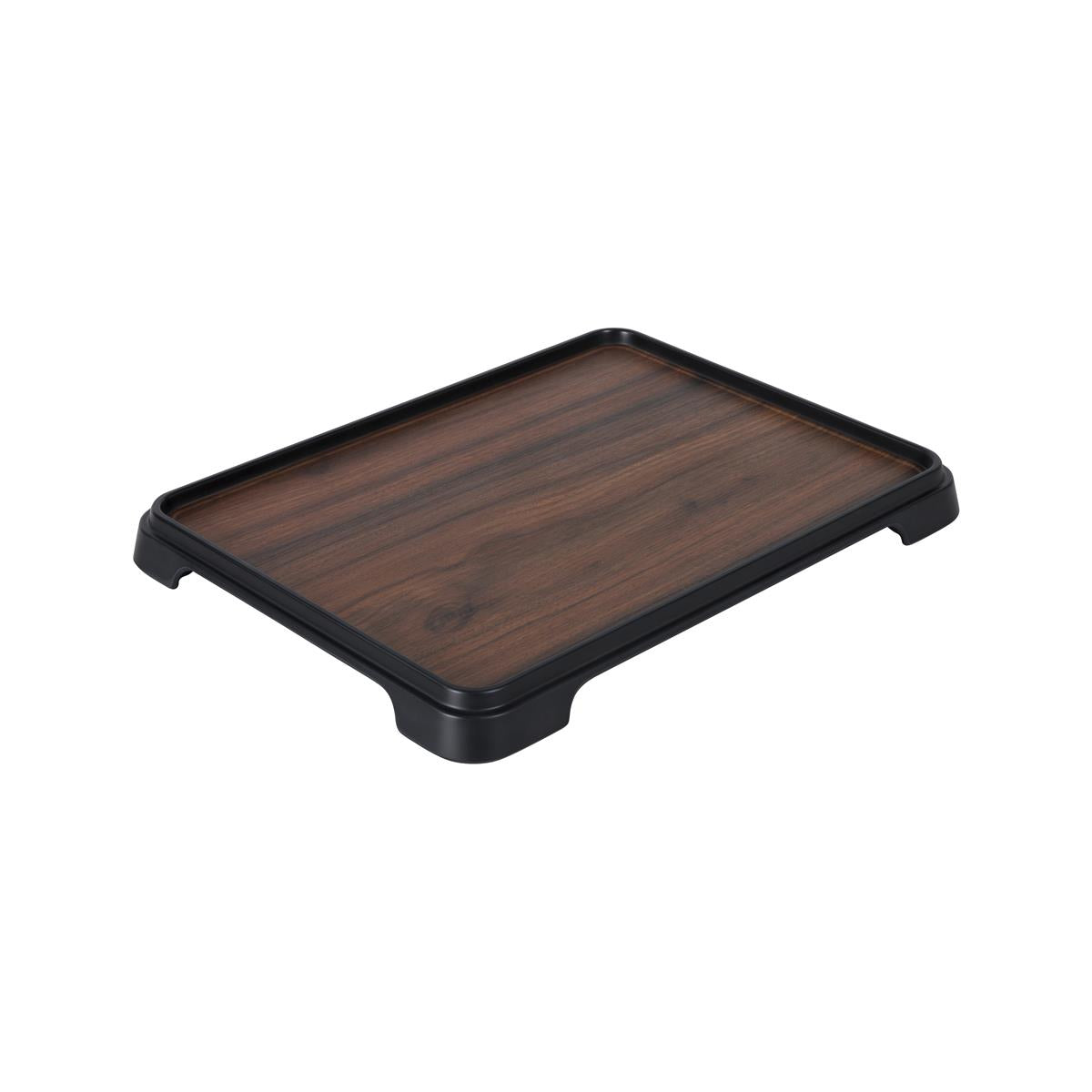 46393 - Zicco Melamine Inroom Tray Riser Walnut/Black 415x313x35mm (Sold in sets of 4)