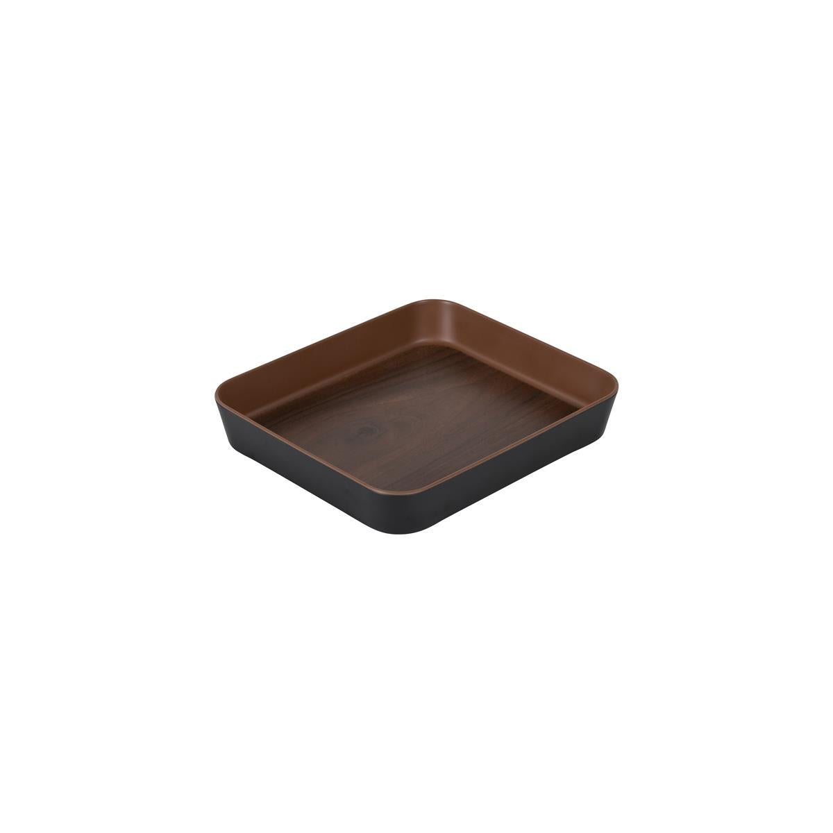 46395 - Zicco Melamine Inroom Bent Insert Walnut/Blk 204x178x32.5mm (Sold in sets of 12)