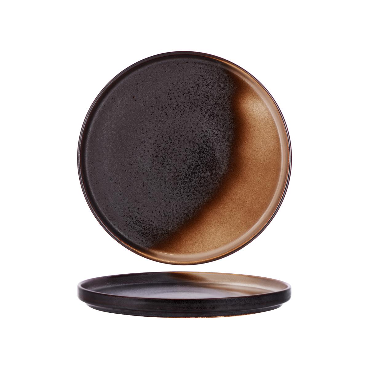 Tablekraft Urban Round Rim Plate 265X25Mm Coffee Dust