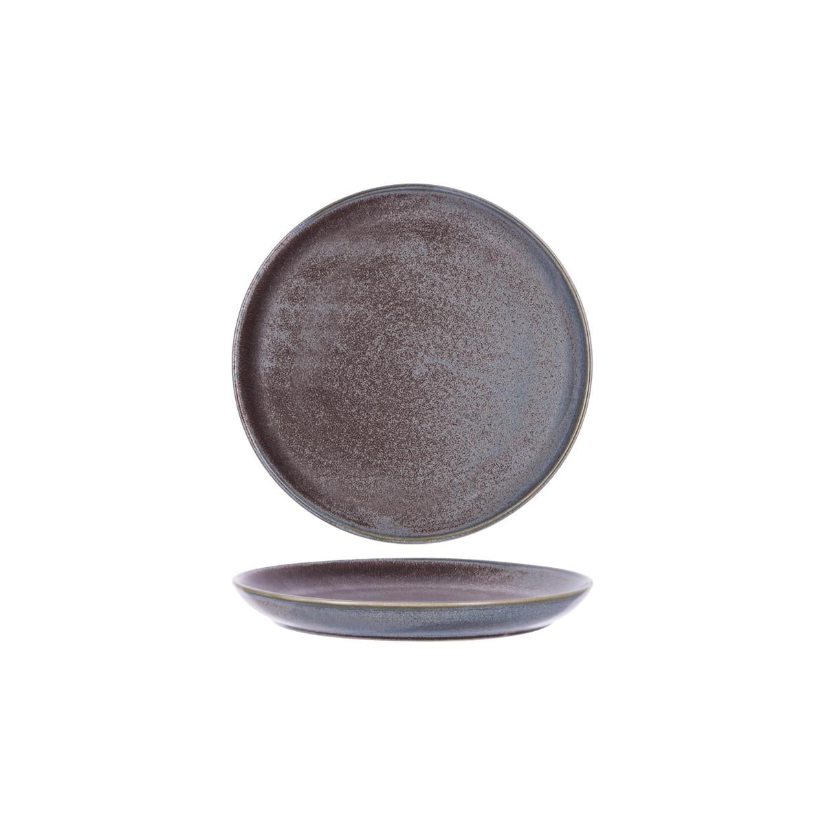 Tablekraft Urban Round Coupe Plate 203X23Mm Greystone Blue