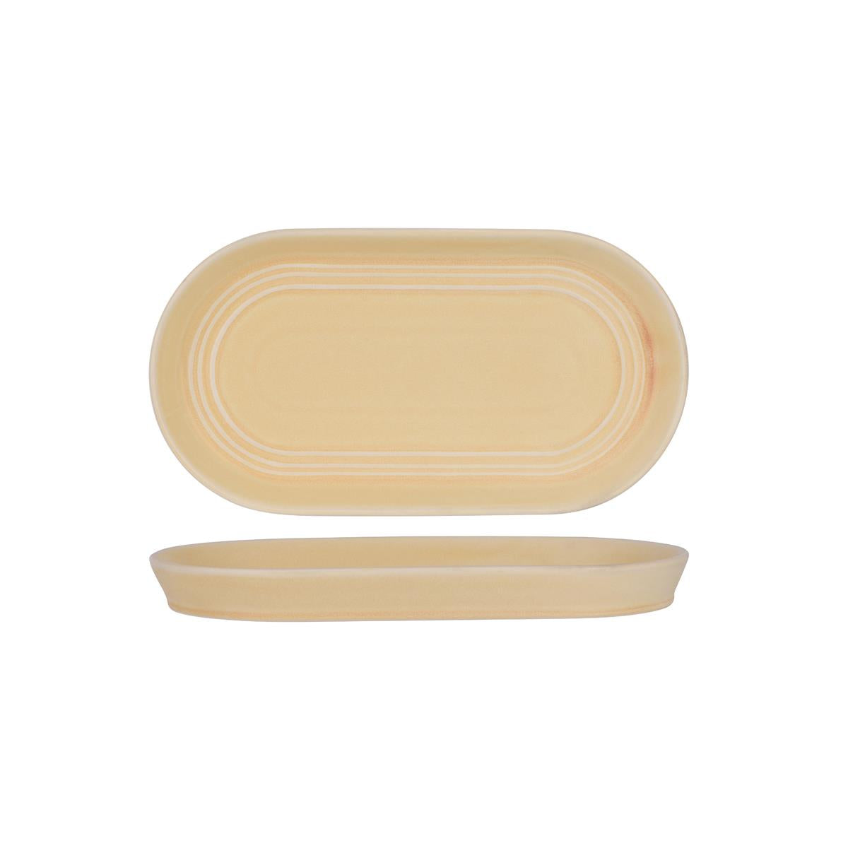 Tablekraft Urban Loft Oval Platter 305X165X30Mm Sandstone