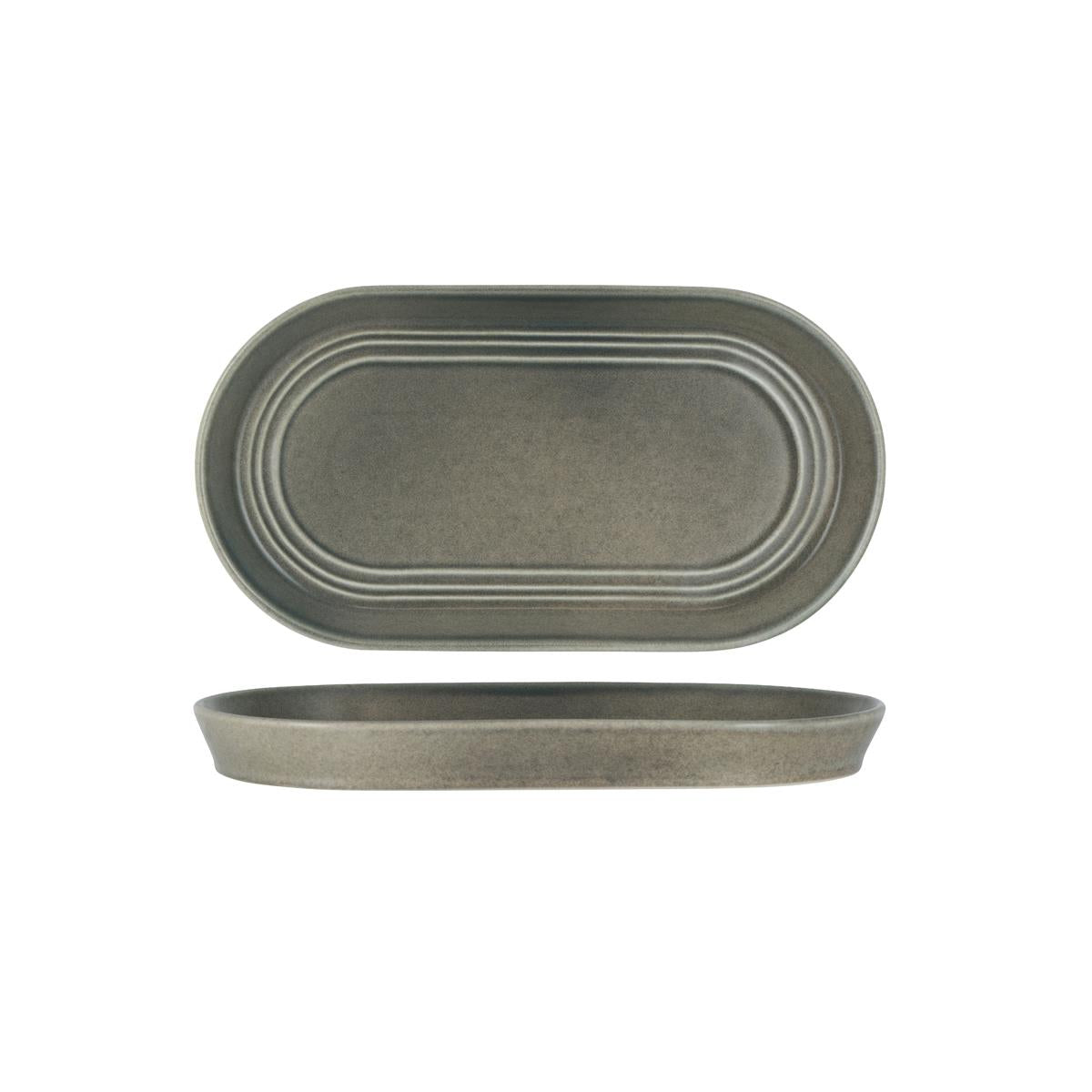 Tablekraft Urban Loft Oval Platter 305X165X30Mm Frost Grey