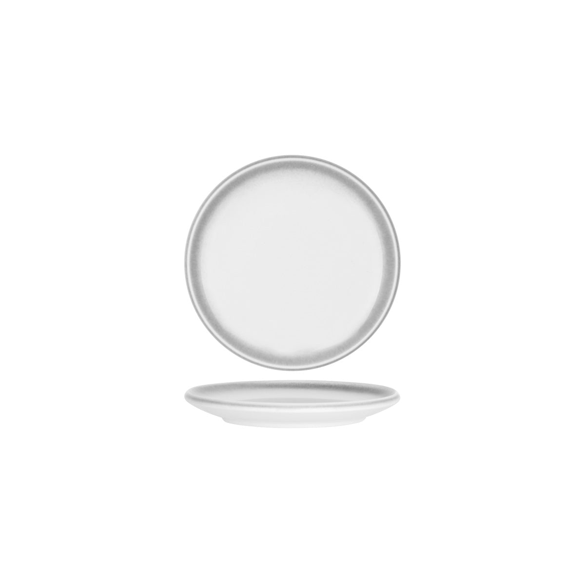 Tablekraft Bistro Round Coupe Plate 200X18Mm Frosted Steel