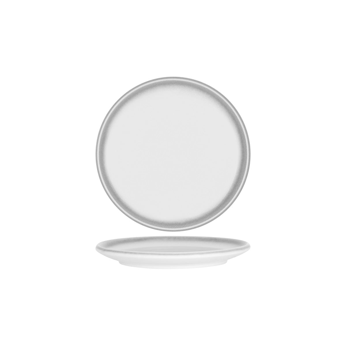 Tablekraft Bistro Round Coupe Plate 245X22Mm Frosted Steel