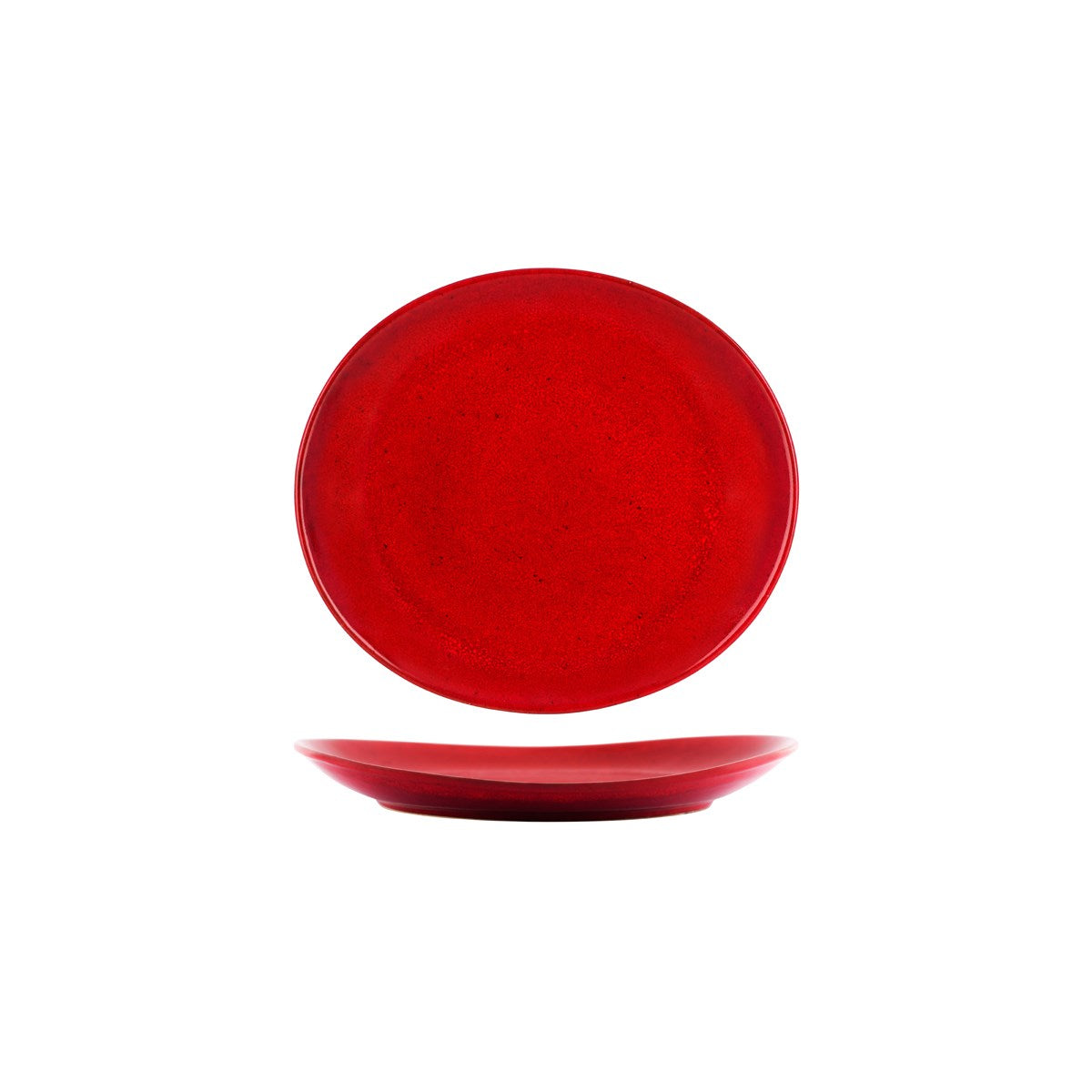 Tablekraft Artistica Oval Plate Reactive Red (Sold in sets of 4)