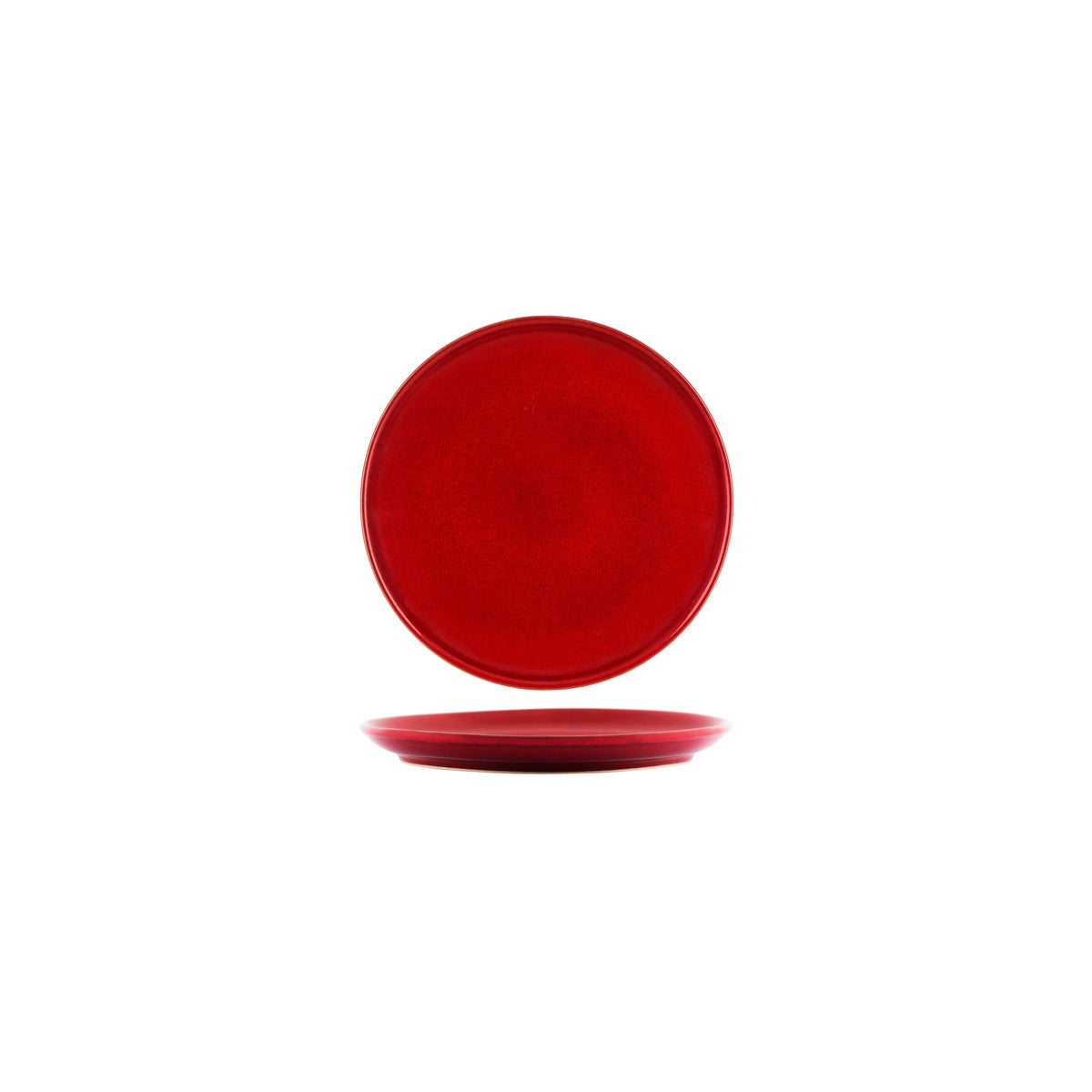 Tablekraft Artistica Round Plate Rld Edge Reactive Red (Sold in sets of 4)