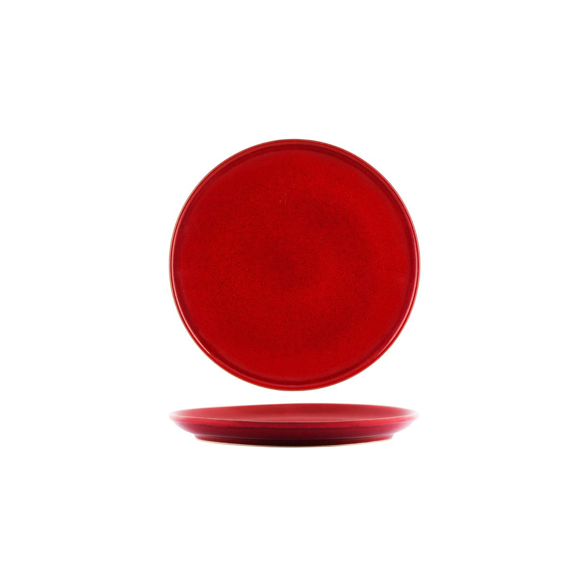 Tablekraft Artistica Round Plate Rld Edge Reactive Red (Sold in sets of 4)