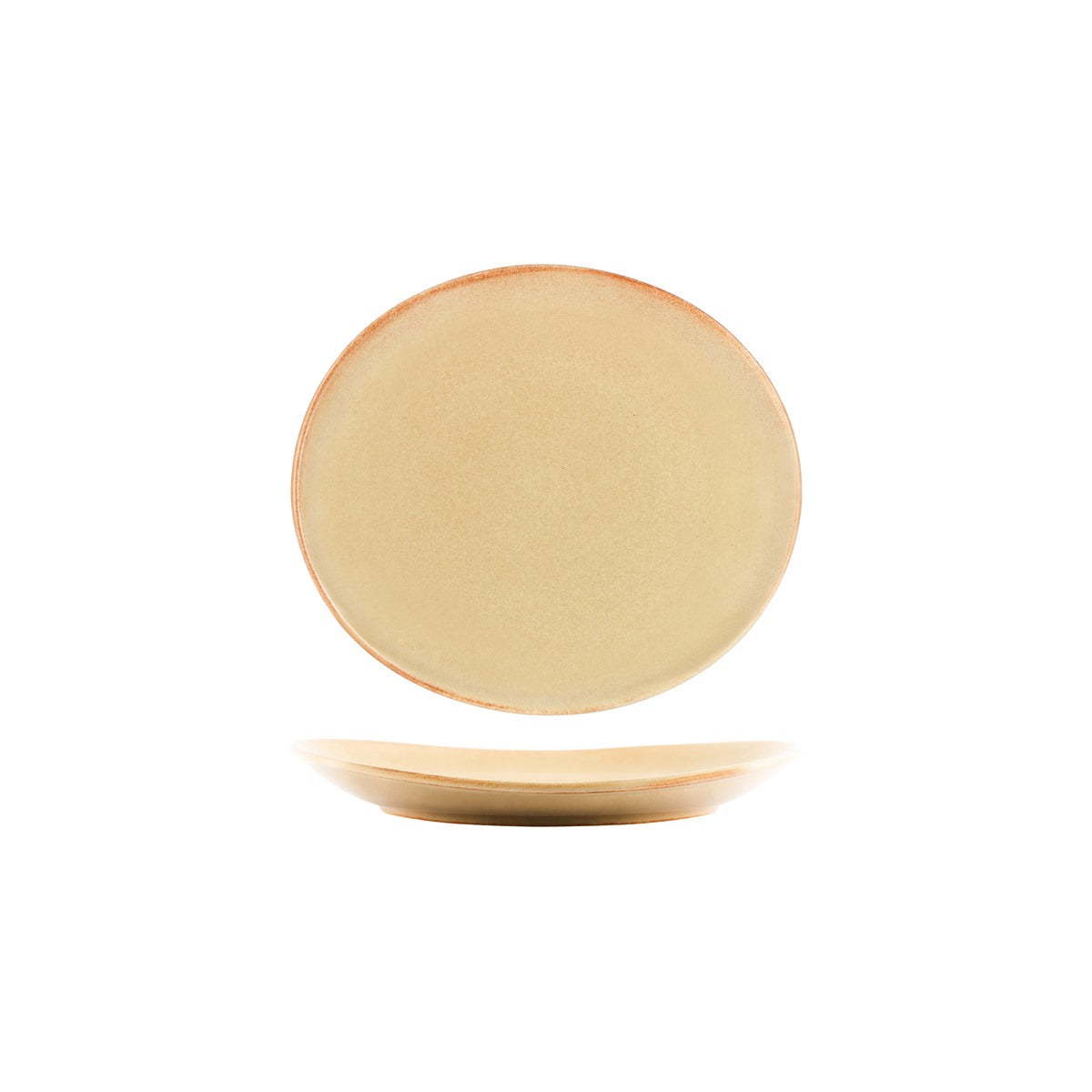 Tablekraft Artistica Oval Coupe Plate Flame (Sold in sets of 4)