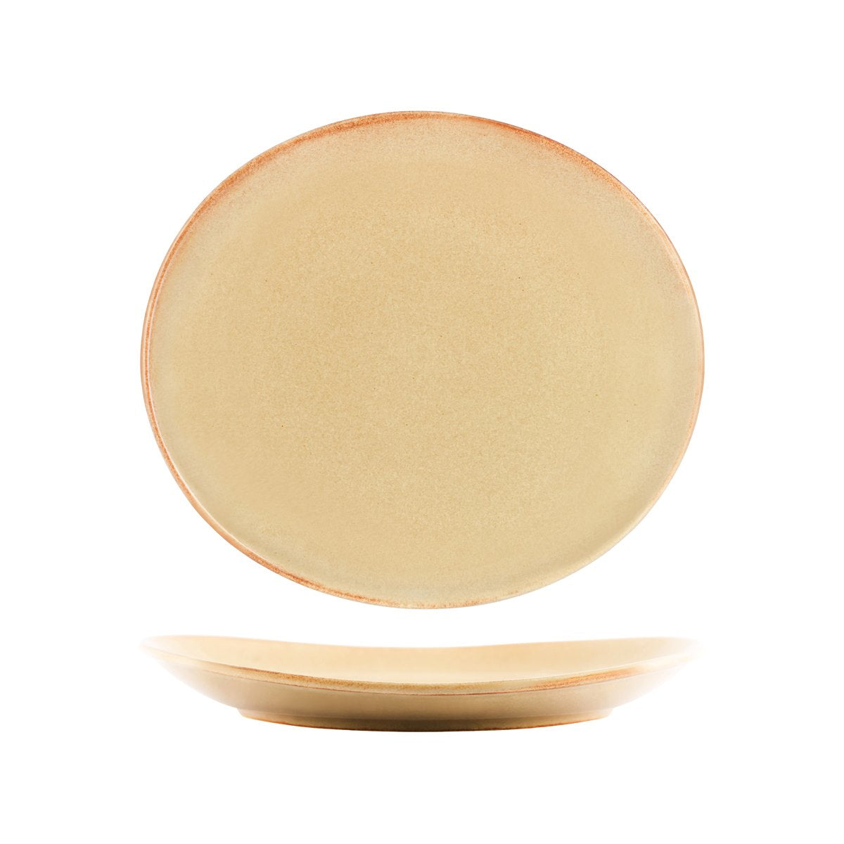 Tablekraft Artistica Oval Coupe Plate Flame (Sold in sets of 4)