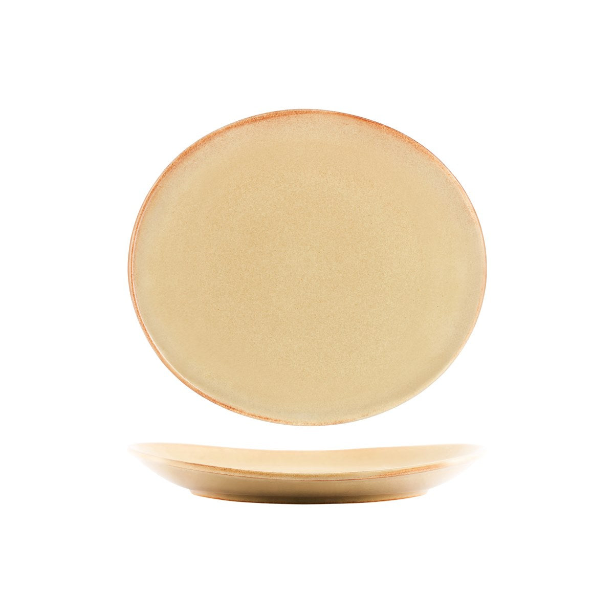 Tablekraft Artistica Oval Coupe Plate 250X220X33Mm Flame