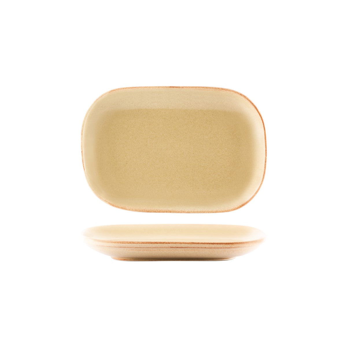 Tablekraft Artistica Rect Coupe Plate 240x160x25mm Flame (Sold in sets of 4)