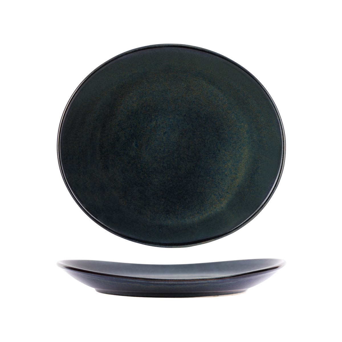 Tablekraft Artistica Oval Plate Midnight Blue (Sold in sets of 4)