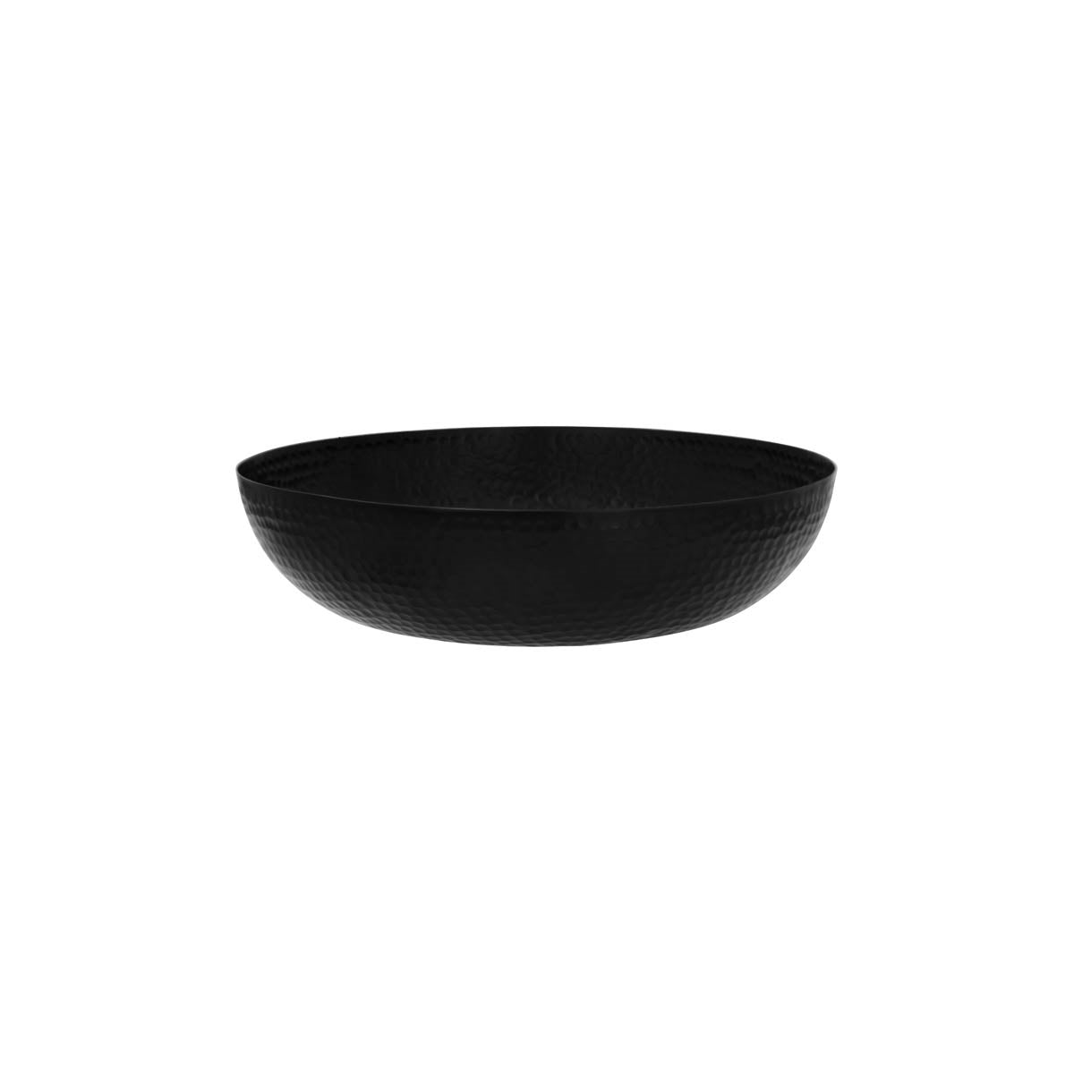 06924 - Chef Inox Round Serving/Seafood Bowl Hammered 300Mm Black