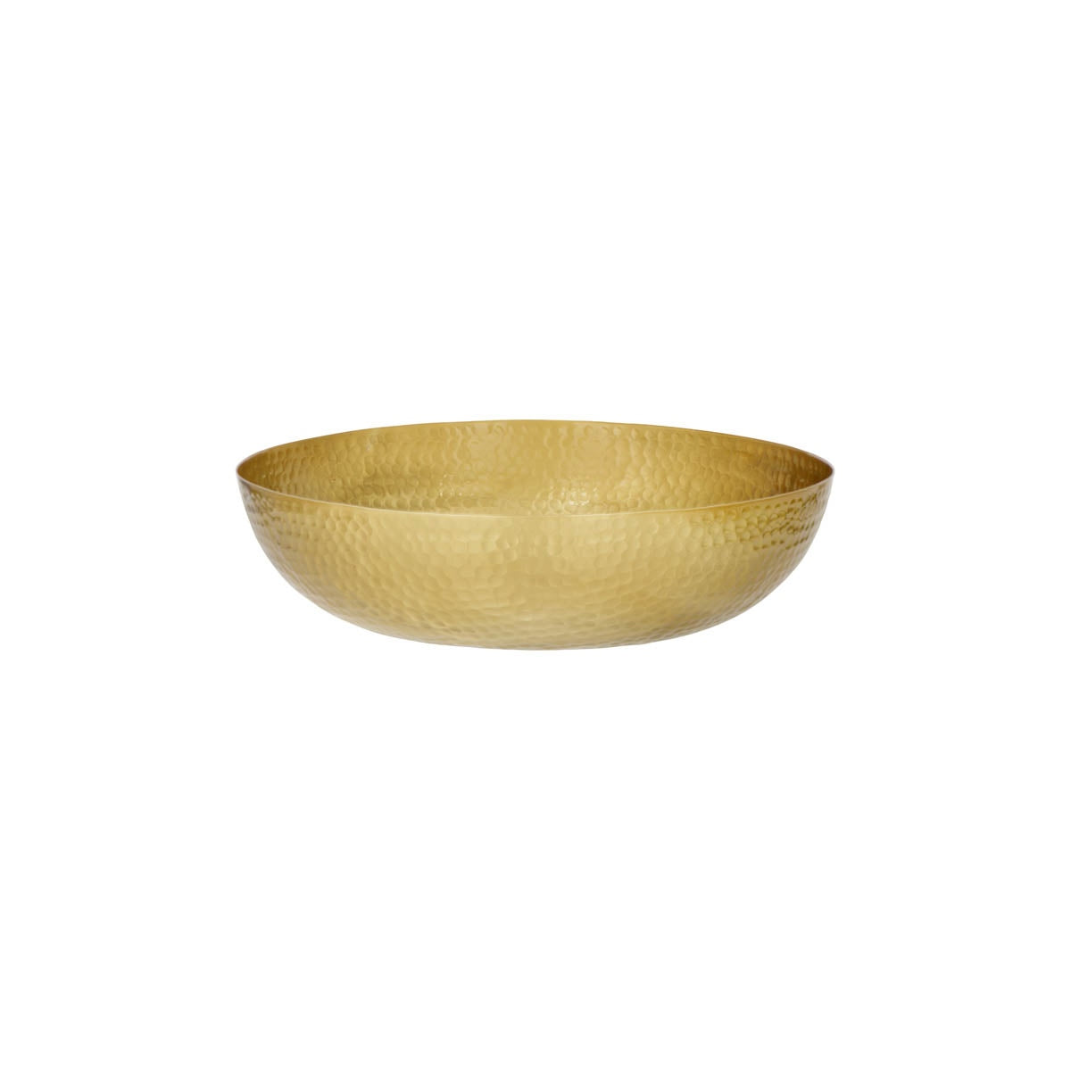 06925 - Chef Inox Round Serving/Seafood Bowl Hammered 300Mm Brass