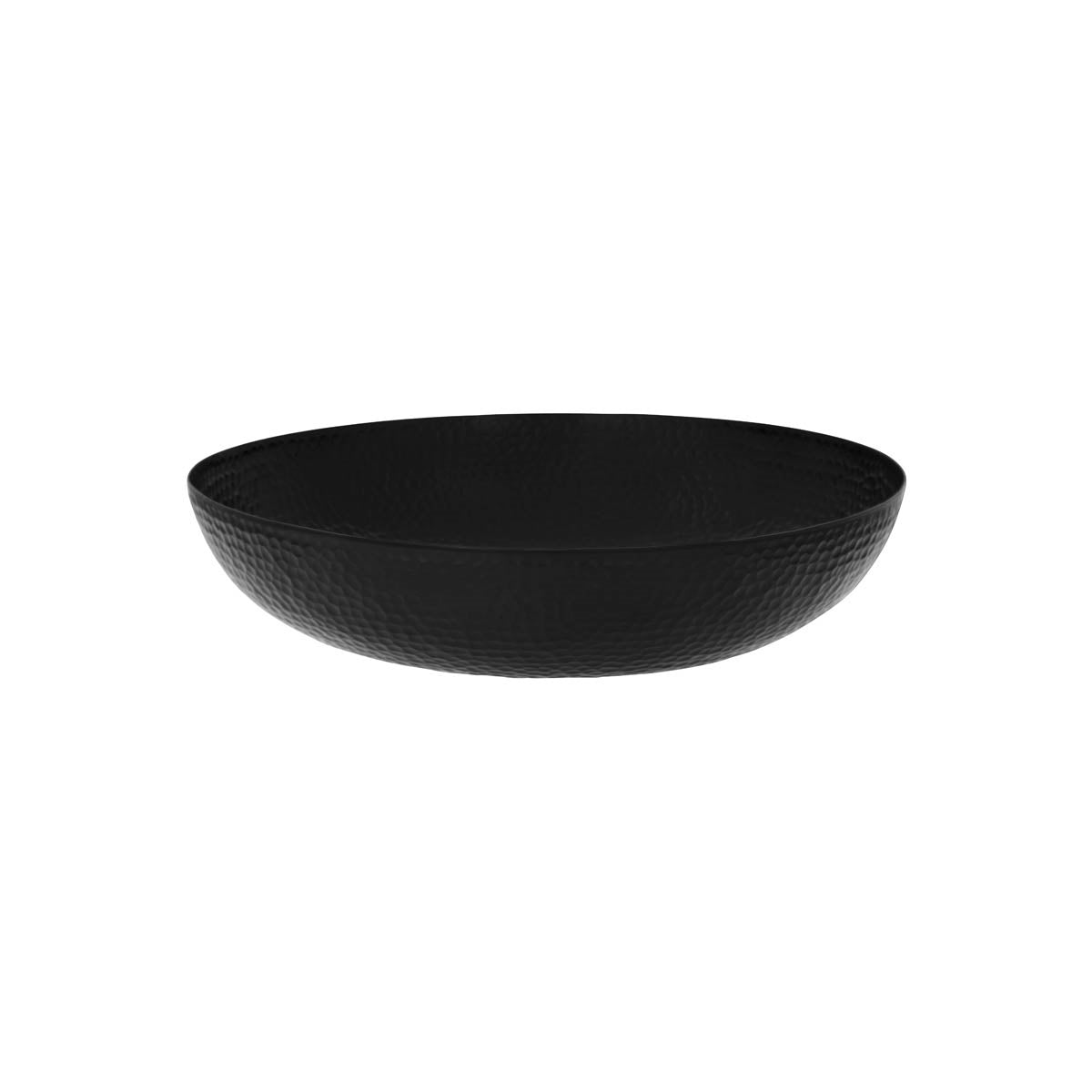 06927 - Chef Inox Round Serving/Seafood Bowl Hammered 350Mm Black