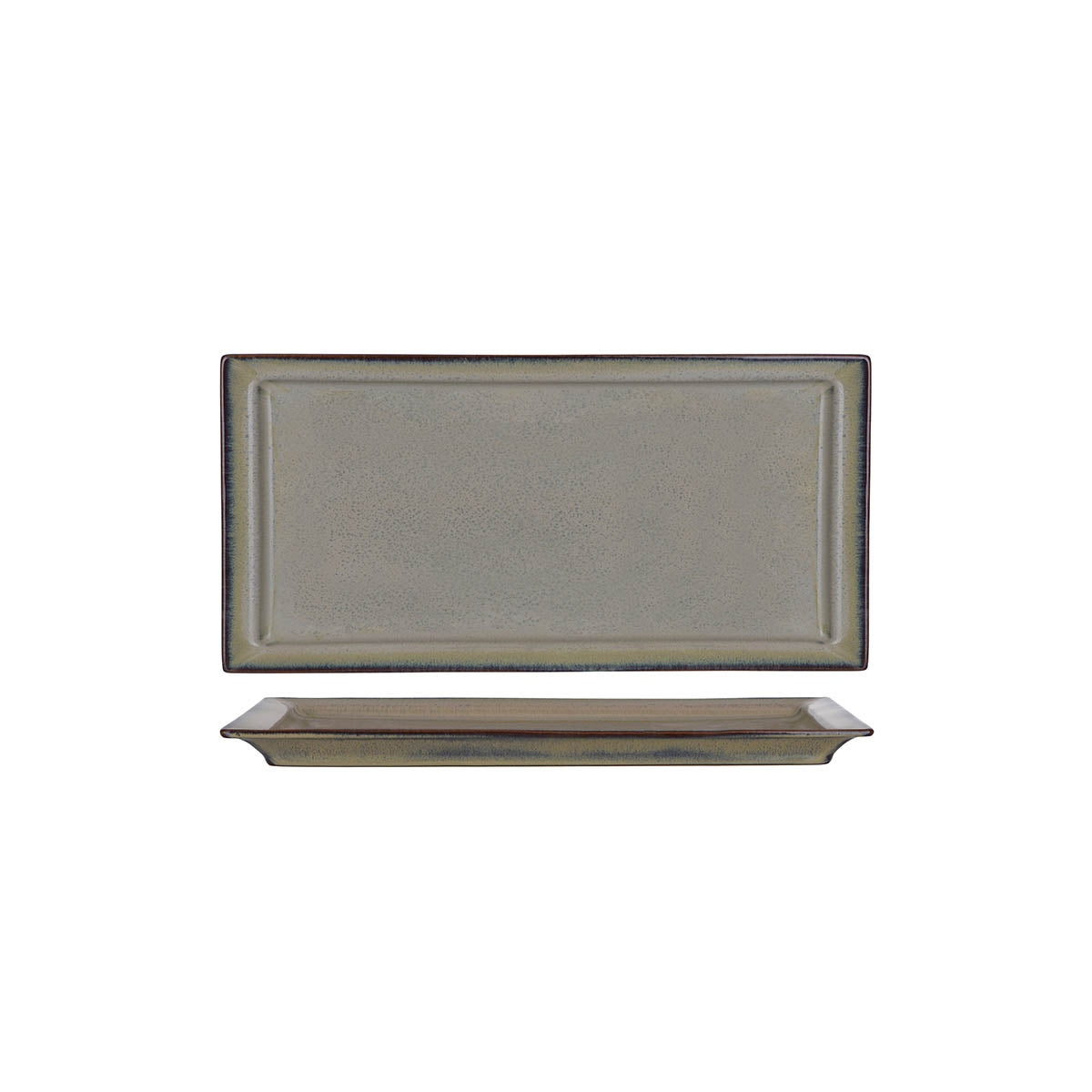 Tablekraft Artistica Rect Plate W/Rim 390X185Mm Canvas