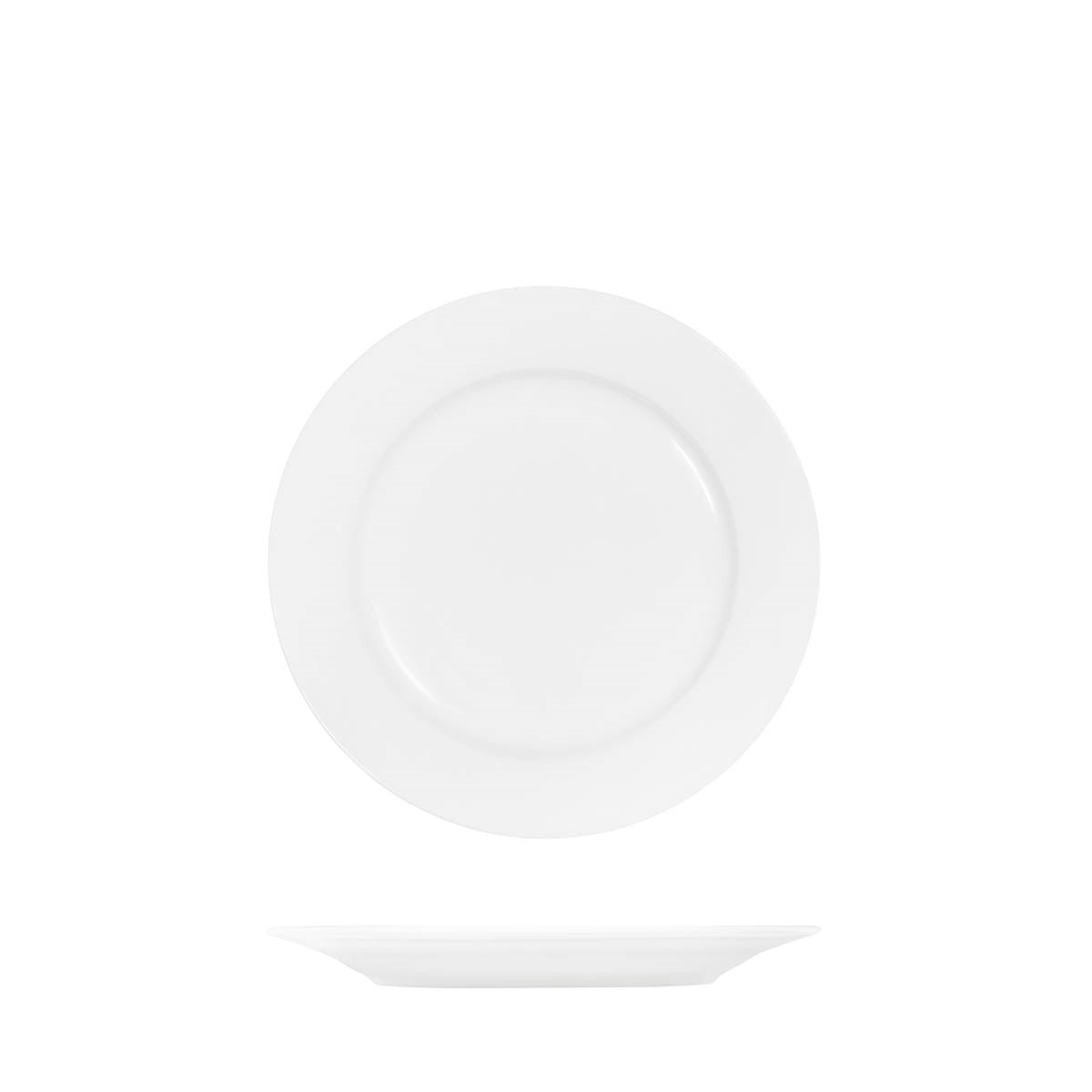 Tablekraft Core White Round Plate Rim Shape - 200mm - 6 pack