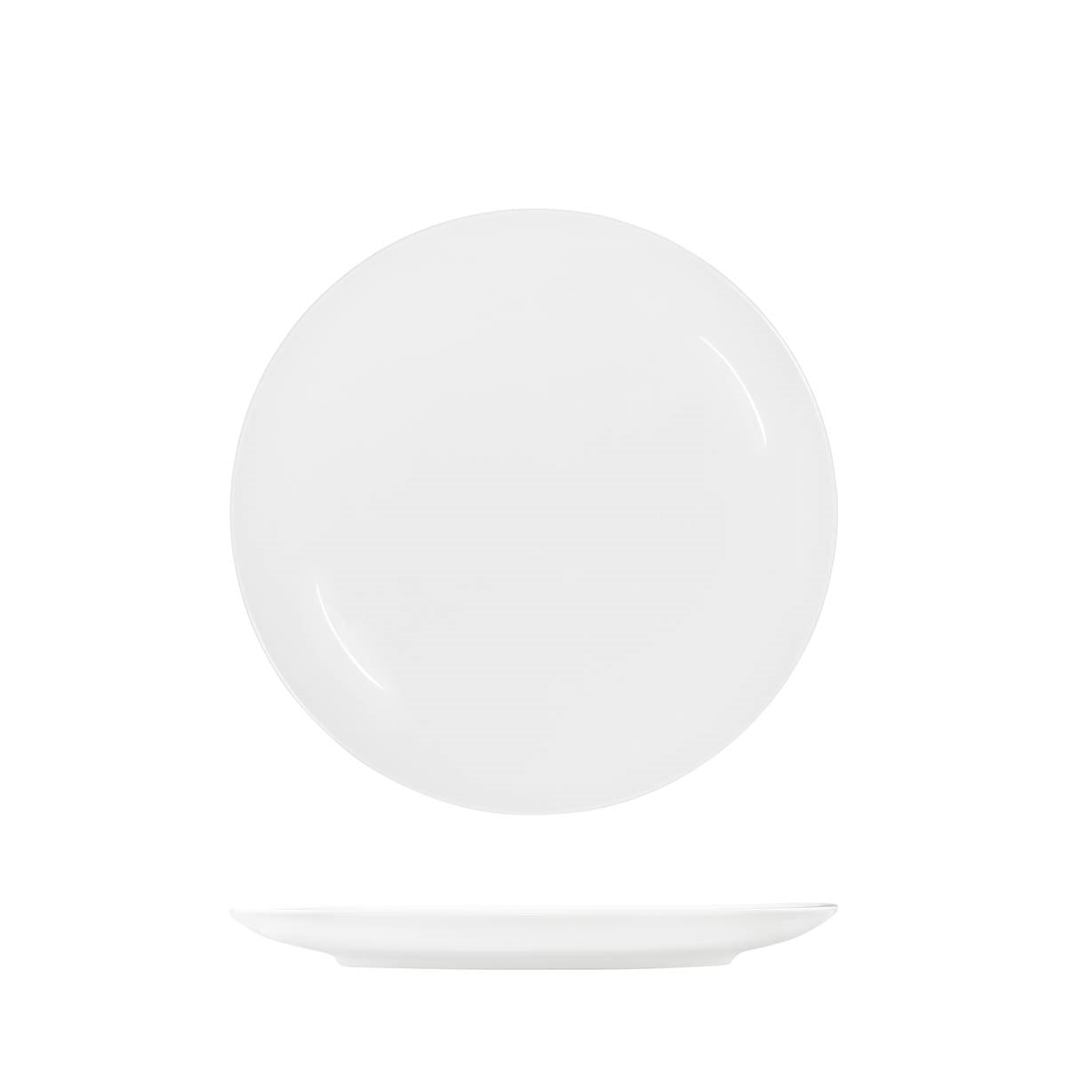 Tablekraft Core White Round Plate Coupe Shape-260mm - 4pcs
