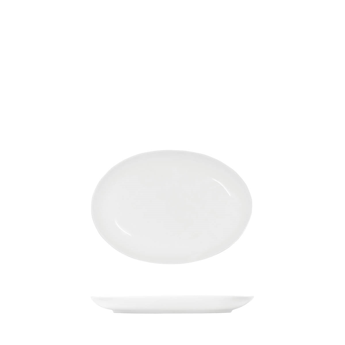 Tablekraft Core White Platter-Oval Coupe Shape (Sold in sets of 6)