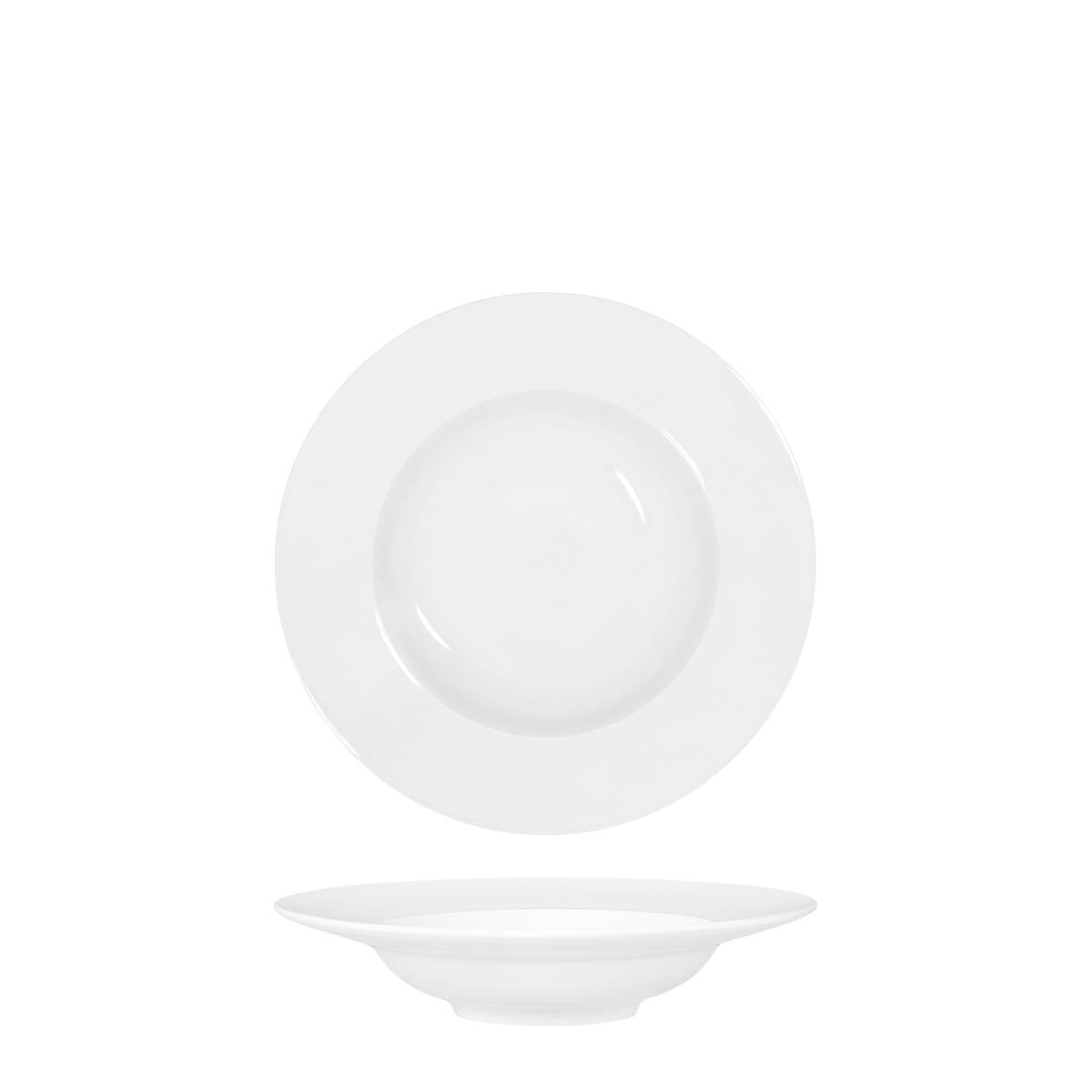 Tablekraft Core White Pasta Plate Wide Rim (Sold in sets of 4)