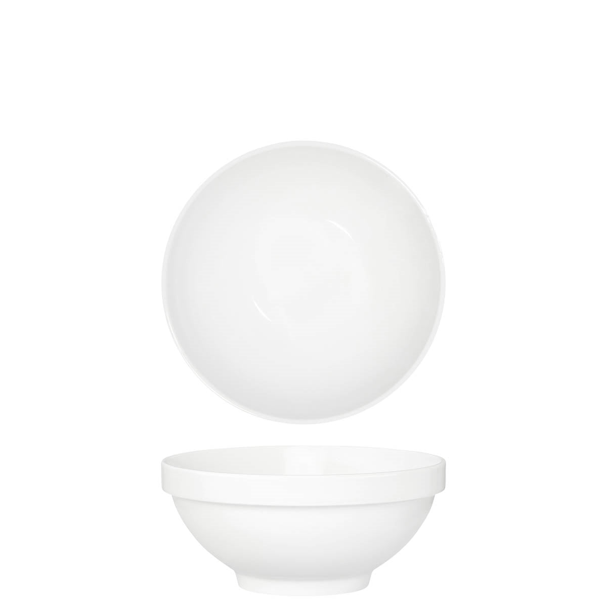 Tablekraft Core White Round Bowl Footed Stack Rim (Sold in sets of 6)