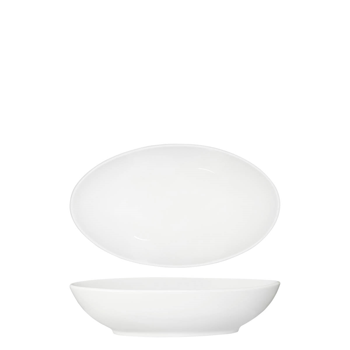 Tablekraft Core White Oval Salad Serving Bowl (Sold in sets of 3)