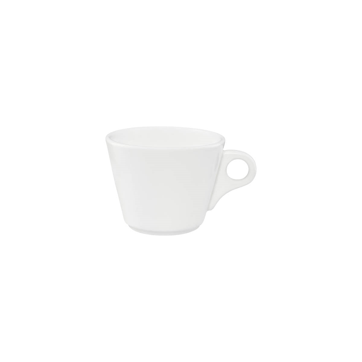 Tablekraft Core White Cappuccino Cup V-Shape 220ml, 115x70mm (Sold in sets of 6)