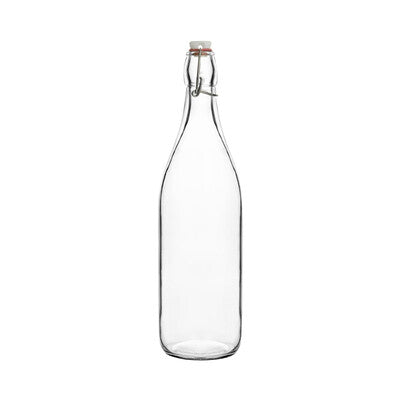 Trenton 1L Glass Beverage Bottles - Square, Round & Panelled Water Bottles (Set of 12)