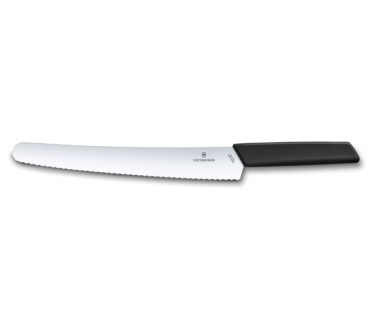 Bread & Pastry Knife, Wavy Edge 26cm - Black