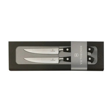 Steak Knife 2 Piece Set, Straight Edge 11cm - Black