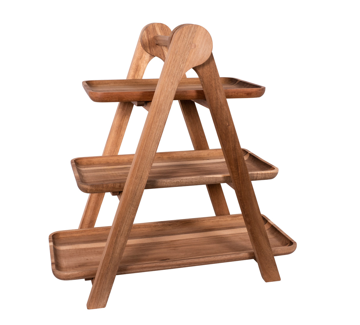 74593 - Three Tiered Serving Platform, 48 x 20 x 48cm Acacia