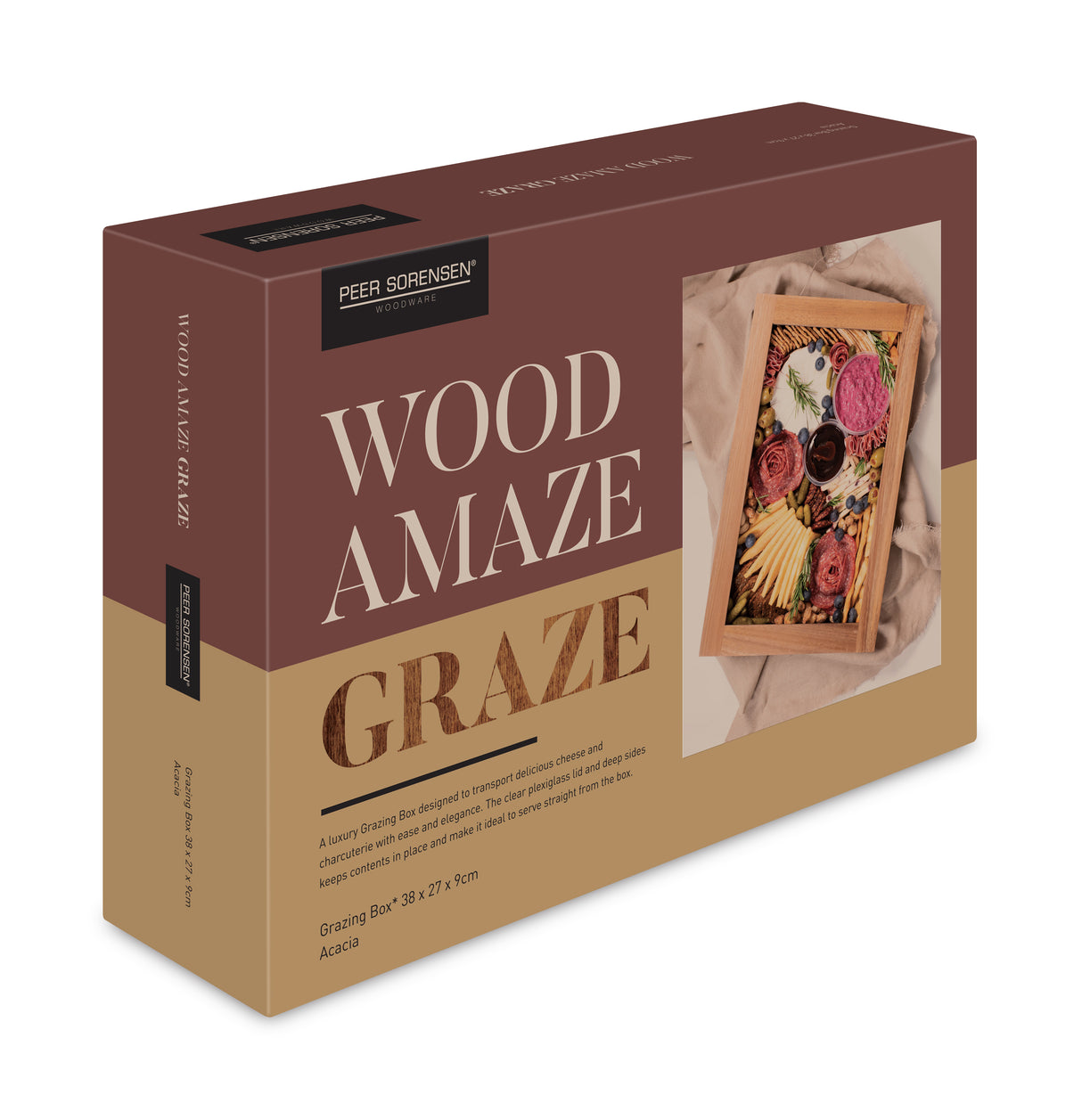 74606 - Grazing Box, 38 x 27 x 9cm - Acacia