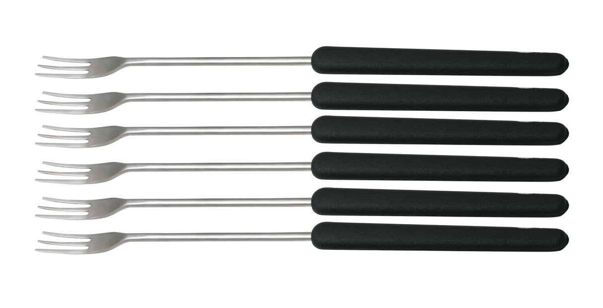 Cheese Fondue Forks Set of 6 - Black