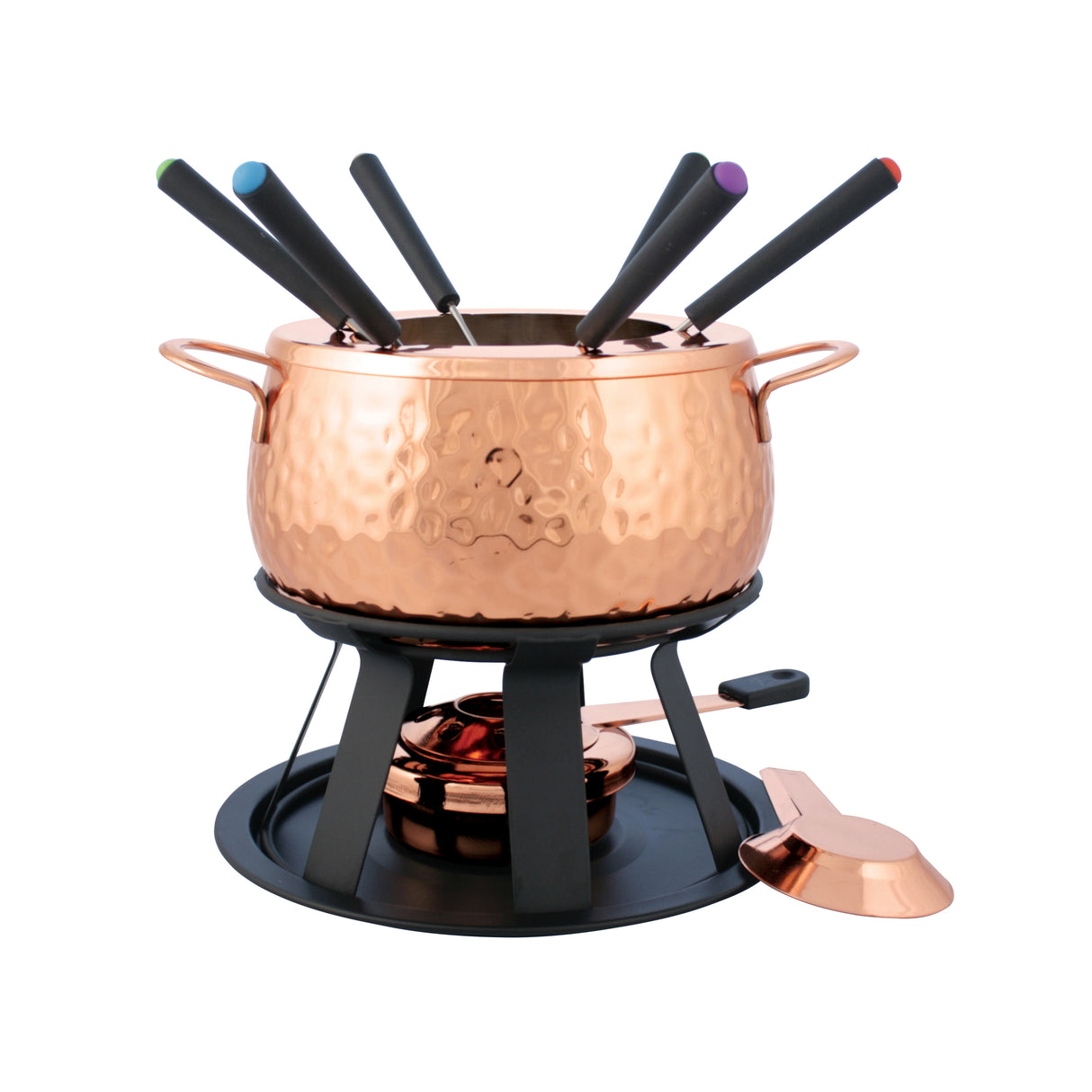 Biel 11 Piece Fondue Set, Copper