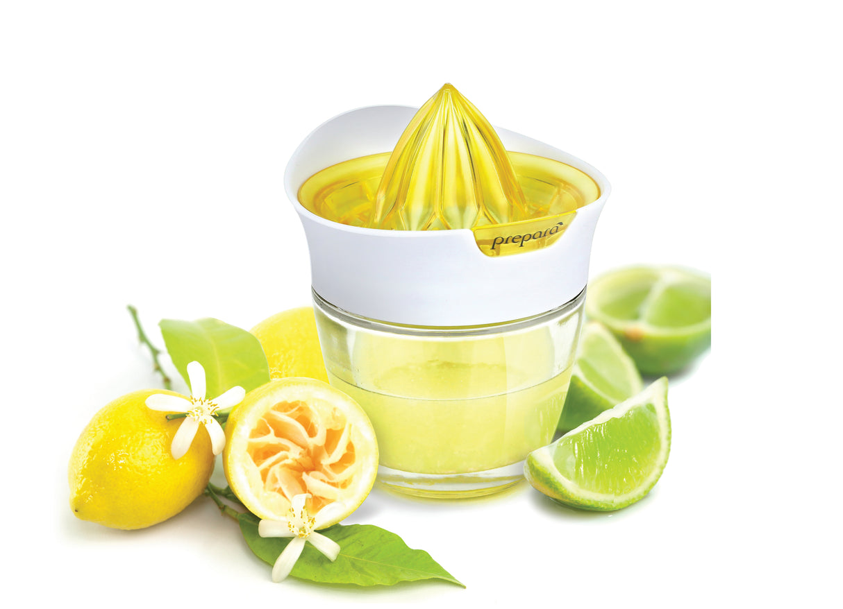 Chef's Citrus Juicer with Glass Jar and Storage Lid - Yellow