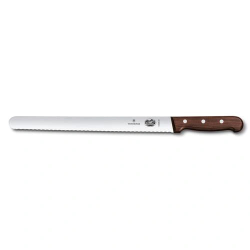Slicing Knife, Wavy Edge 30cm - Wood