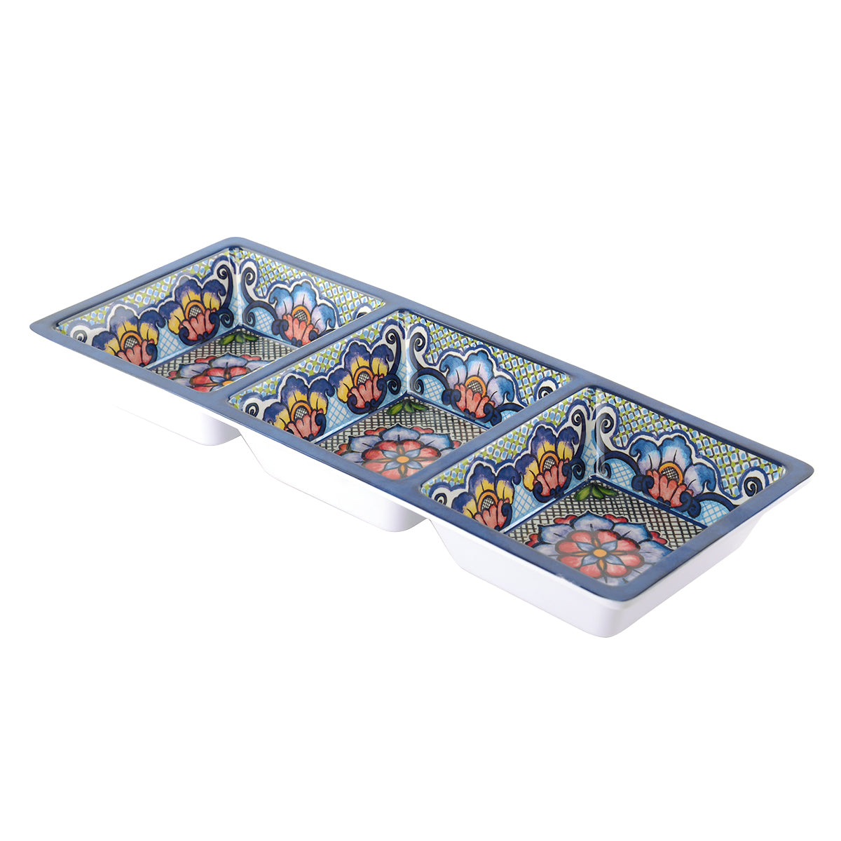 Three Section Tray - Blue
