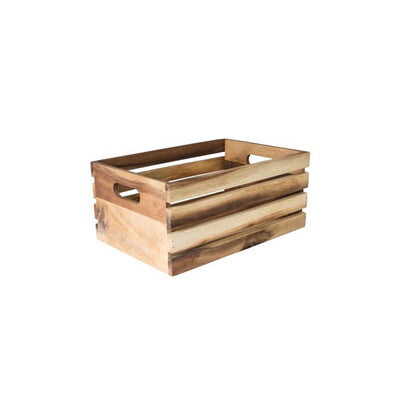 Moda Acacia Wood Table Caddy & Display Buffet Crate