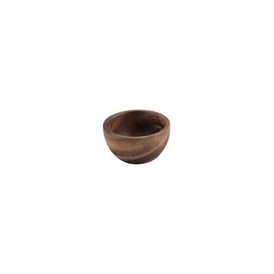 Moda Acacia Wood Mini Round Dipping Sauce Dish